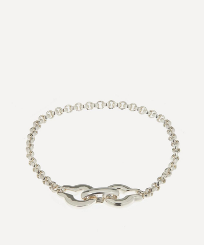 Annika Inez Sterling Silver Chunky Ample Clasp Chain Bracelet