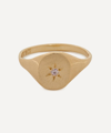 Seb Brown 9ct Gold Simple Signet Ring In Gold