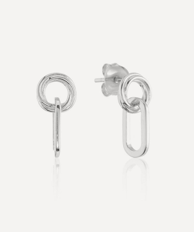 Auree Sterling Silver Bramerton Heritage Rectangle Stud Earrings