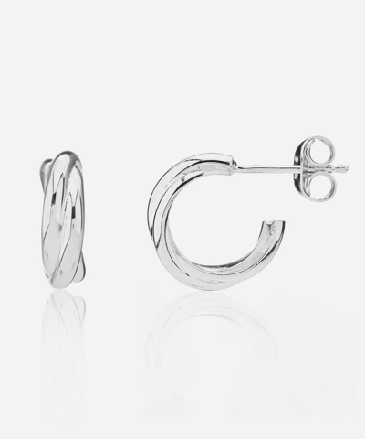 Auree Sterling Silver Knightsbridge Mini Triple Hoop Earrings