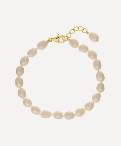 Auree 18ct Gold-plated Vermeil Silver Gloucester Freshwater Pearl Bracelet In White