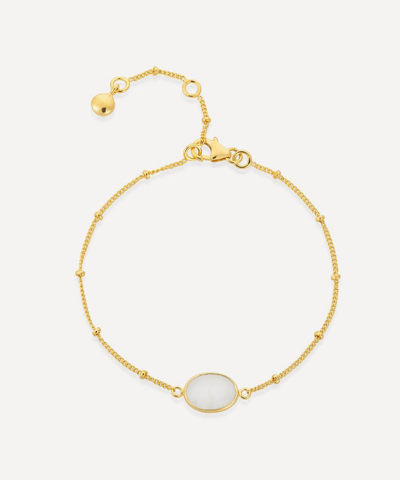 Auree 18ct Gold-plated Vermeil Silver Pollara Moonstone Beaded Bracelet