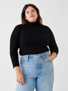 Faherty Legend&trade; Rib Roscoe Turtleneck T-shirt In Black