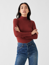 Faherty Legend&trade; Rib Roscoe Turtleneck T-shirt In Henna