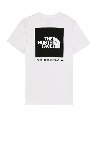 The North Face Short Sleeve Box Nse Tee In Tnf White & Tnf Black