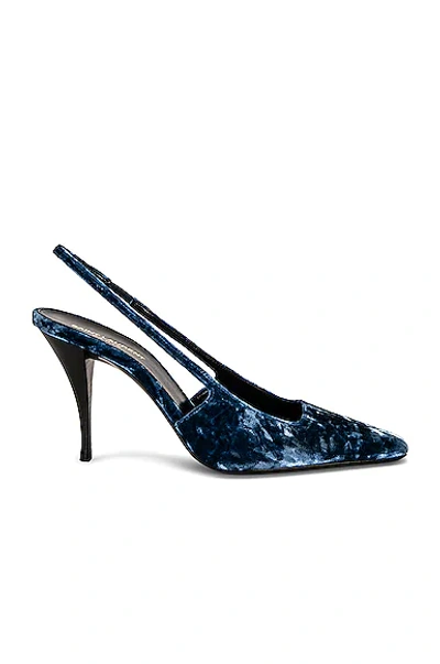 Saint Laurent Tom 90 Dream Heels In Denim