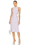 Alaïa Fontana Slash Sleeveless Midi Sweater Dress In Parme