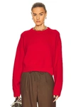 Loulou Studio Bruzzi Wool-cashmere Jumper In Red