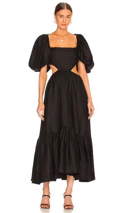 Aureta Millie Maxi Dress In Black