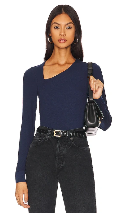 Lamade Ysabel Angled Neckline Top In Dark Night