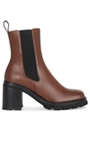 By Far Block-heel Ankle Boots In Sequoia