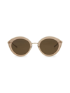 Alaïa Women's 48mm Round Cat Eye Sunglasses In Nude