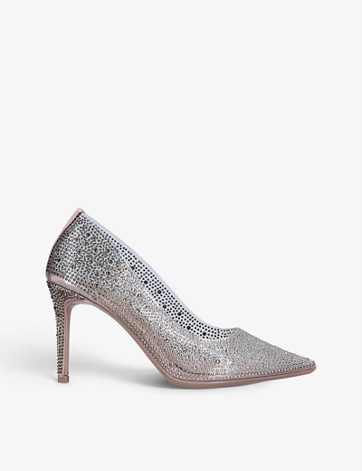 Carvela Lovebird Crystal-embellished Pvc Courts In Blush