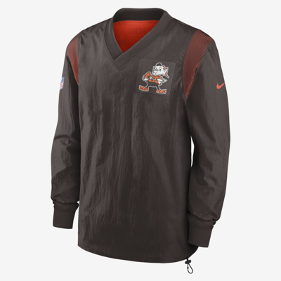 Nike Men's Throwback Stack (nfl Cleveland Browns) Pullover Jacket