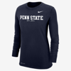 Nike Women's College Dri-fit Mantra 365 (penn State) Long-sleeve T-shirt In Blue
