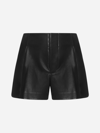 ALICE AND OLIVIA STEFFIE VEGAN LEATHER SHORTS
