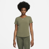 Nike Women's Dri-fit Uv One Luxe Standard Fit Short-sleeve Top In Green