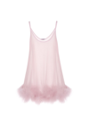 Gilda & Pearl Diana Silk And Marabou Feather Babydoll