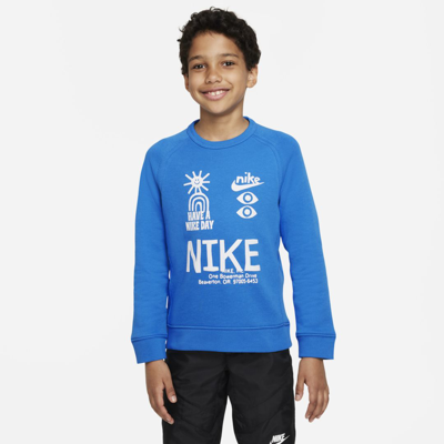 Nike Sportswear Big Kids' (boys') French Terry Sweatshirt In Blue