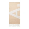 Apc Beige Malo Scarf In Camel