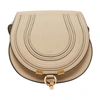 Chloé Marcie Small Leather Saddle Bag In Root Beige