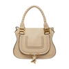 Chloé Small Marcie Leather Satchel In Root Beige