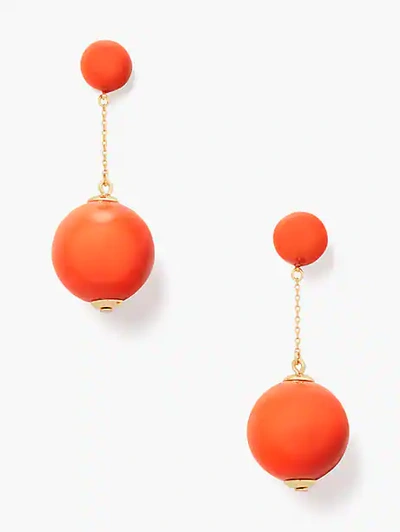 Kate Spade Have A Ball Linear Earrings In Red