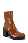 Kenneth Cole Women's Amber Square Toe High Heel Booties In Rust