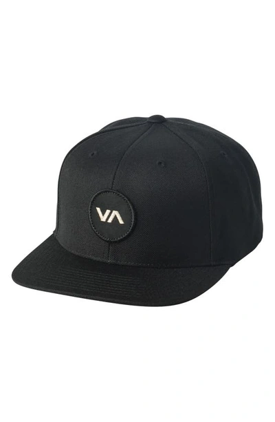 Rvca Men's Black Va Patch Adjustable Snapback Hat