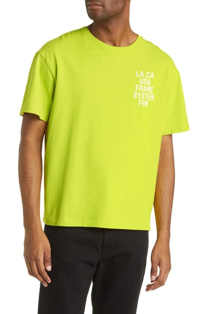 Frame Men's Season Graphic T-shirt In Flash Lime