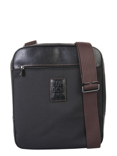 Longchamp Men's Brown Fabric Messenger Bag In Brown,black