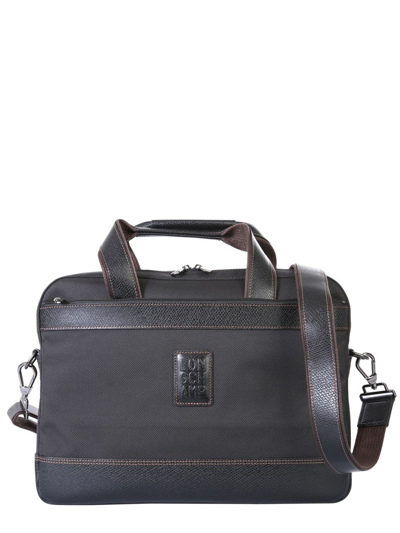 Longchamp Mens Brown Polyester Briefcase In Brown,black