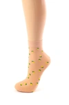 Pretty Polly Lemon Ankle Socks In Nude Mix