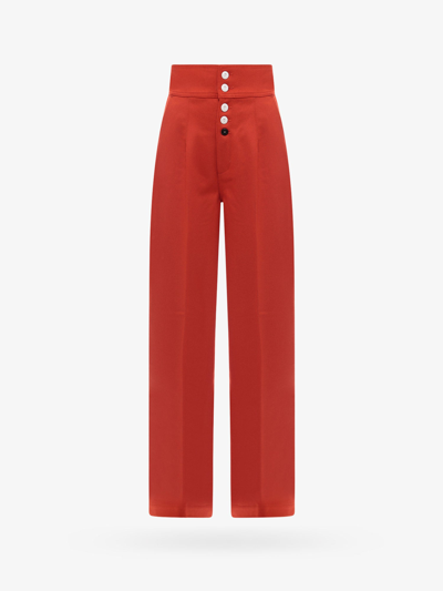 Made In Tomboy High-waisted Wide-leg Trousers In Orange