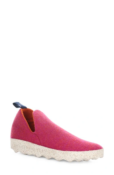 Asportuguesas By Fly London City Sneaker In 063 Fuchsia Tweed/ Felt