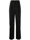 Alexandre Vauthier High Waist Wool Tailored Trousers In Black