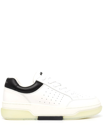 Amiri Men's Stadium Perforated Clear-sole Low-top Sneakers In White