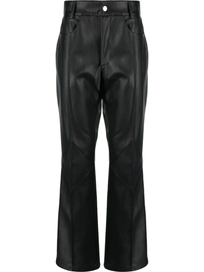 Av Vattev Black And Green Sci-fi Domino Leather Trousers Av Vattev Black And Green Sci-fi Domino Leather Trousers