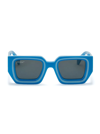 Off-white Francisco Square-frame Sunglasses In Blue Dark