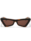 Off-white Artemisia Cat-eye Acetate Sunglasses In Brown