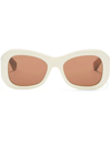 Off-white Logo-print Sunglasses In Braun