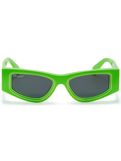 Off-white Andy Square-frame Sunglasses In Green