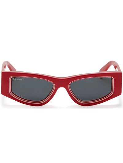 Off-white Andy Rectangular-frame Sunglasses In 2507 Red