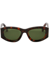 Off-white Joan Square-frame Sunglasses In Green