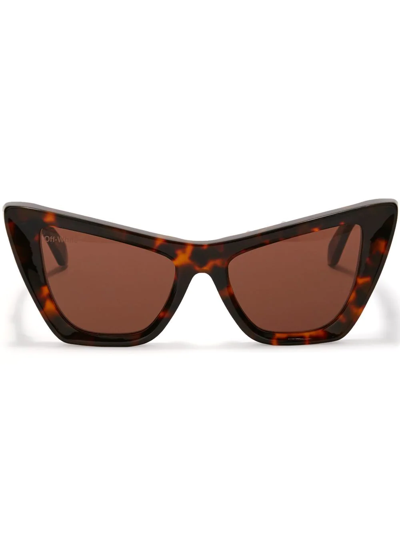 Off-white Edvard Cat-eye Sunglasses In 6064 Havana