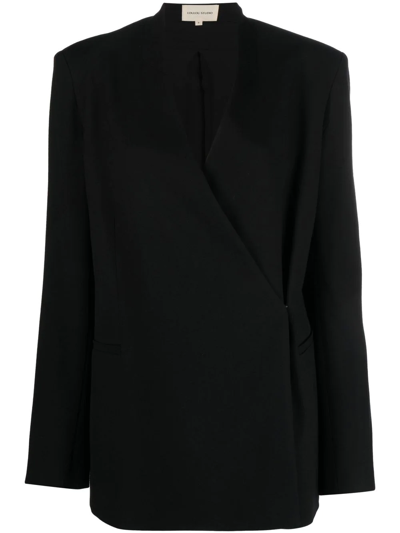 Loulou Studio Sandyato Double-breasted Jacket In Black