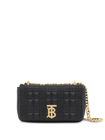 Burberry Lola Mini Quilted Cross-body Bag In Black