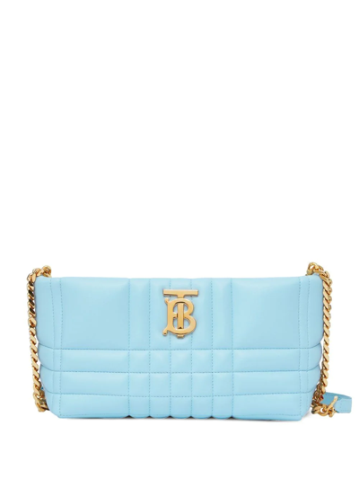 Burberry Lola Quilted Crossbody Bag In Blue