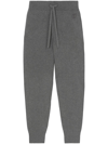 BURBERRY EMBROIDERED MONOGRAM SWEATPANTS