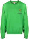 KENZO LOGO-EMBROIDERED WOOL JUMPER